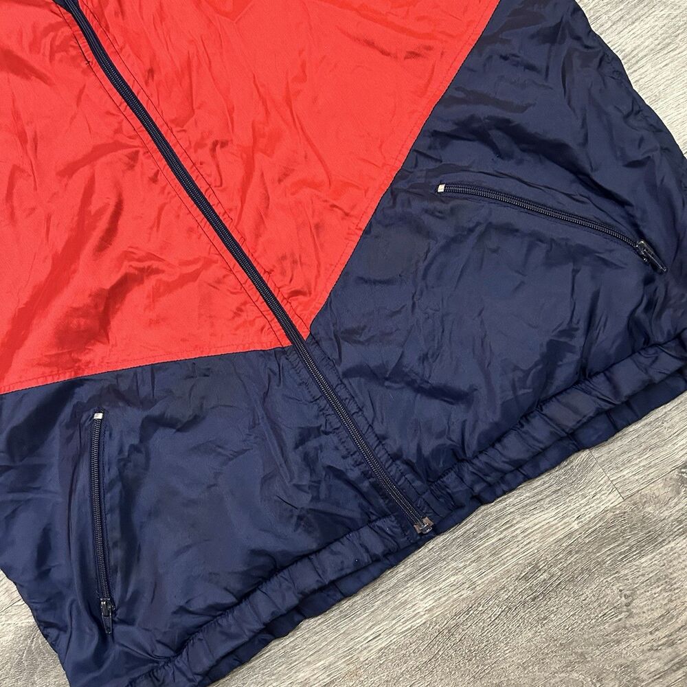 Vintage 90s Nike Silver Tag Windrunner Jacket Navy Red Colorblock Mens Rare L - Picture 4 of 9
